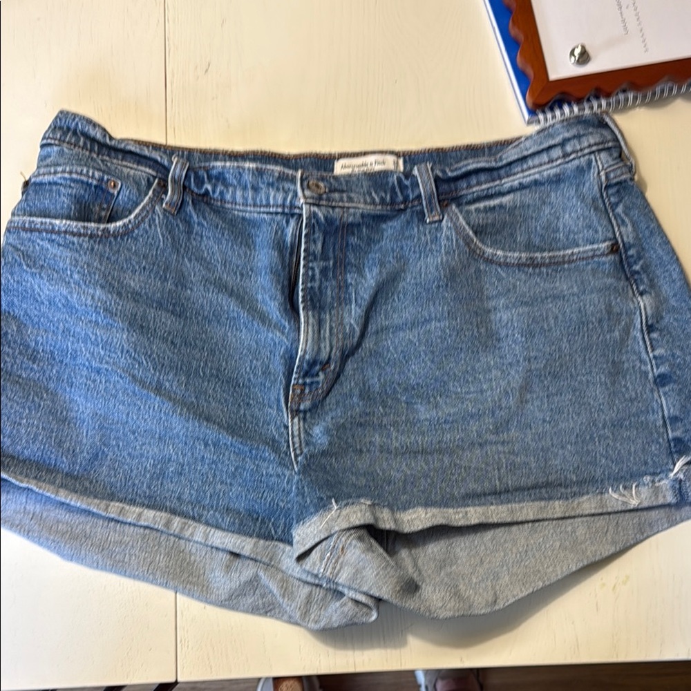 Abercrombie & Fitch Blue Jean Shorts